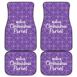 I am a Proud Chihuahua Dog Parent Front and Back Car Mat (Set of 4)