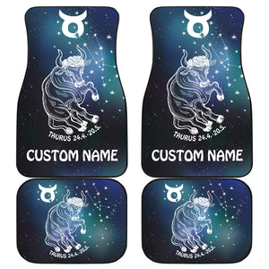Personalized Taurus Horoscope Zodiac Front And Back Car Mats (Set Of 4)