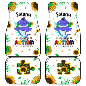 Autism Awareness Blue Shark - Front Car Mats Gift (Set of 2 or 4)