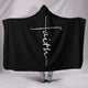 Faith Black Hooded Blanket
