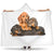Dachshund Dog Warm Cozy Hooded Sherpa And Microfiber Blanket With Hood