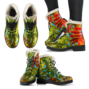 Autumn Sumac Faux Fur Lined Women's Men's Men's Vegan-Friendly Leather Boots