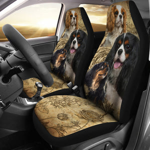 Cavalier King Charles Spaniel Dog Car Seat Covers (Set of 2)
