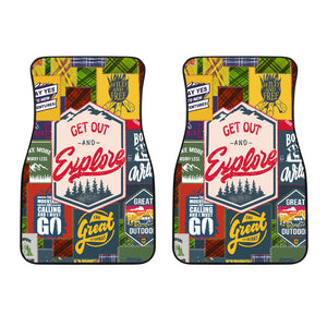 Camping Hiking Mountains - Universal Front Car Mats Gift (Set Of 2)