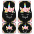 Angel Unicorn + Flowers Front And Back Car Mats
