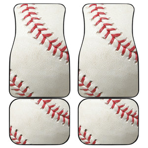 Baseball Front And Back Car Mats (Set of 4)