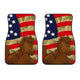 Brown Horse USA Flag - Front and Back Car Mats Gift (Set Of 2)