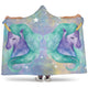 Watercolor Unicorns Hooded Blanket