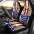 Deer Skull USA Flag - Universal Front Car Seat Covers Protection (Set of 2)