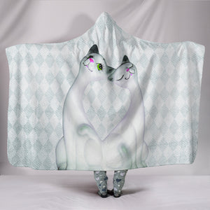 Love Girlfriend Wife Hooded Blanket