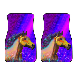Watercolor Purple Horse - Universal Front and Back Car Mats Gift (Set Of 2)