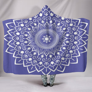 Purple Mandala Sherpa Custom Hooded Blanket