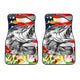 Fishing Big Fish US Flag - Front and Back Car Mats Gift (Set of 2 or 4)