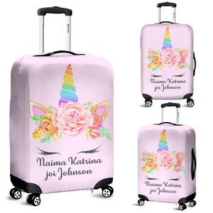 Naima Katrina joi Johnson - Personalized Unicorn Luggage Cover