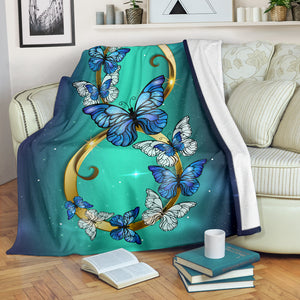 Infinity Butterflies Premium Blanket For Youth And Adults