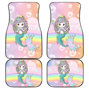 Mermaid Car Mats (Set Of 4) With Custom Name