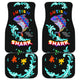 Autism Awareness Shark Black - Universal Front and Back Car Mats (Set of 2 or 4)