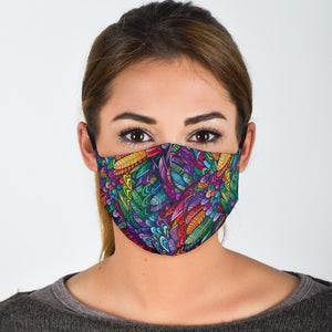 Boho Feather Face Mask with Filters