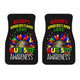 Autism Awareness Sunflower Car Mats Cover Gift (Set of 2 or 4)