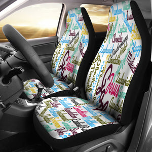 Custom-Made Holy Bible Books White Purple Car Seat Cover
