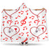 I Love Music Hooded Blanket Cosy Style
