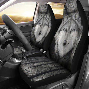 Wolf Car Seat Covers - Eye Night (Set of 2)