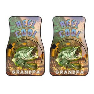 Personalized Grandpa Fishing - Front Car Mats Gift (Set of 2)