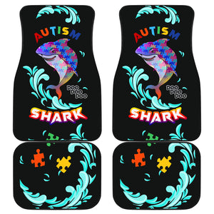 Autism Awareness Shark Black - Universal Front and Back Car Mats Gift (Set Of 4)