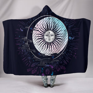 Boho Sun and Moon Hooded Blanket