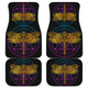 Dragonfly Front And Back Car Mats, Dragonflies Car Floor Mats (Set Of 4) - Freedom Look