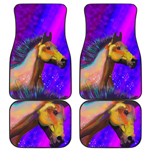Watercolor Purple Horse - Universal Front and Back Car Mats Gift (Set of 2 or 4)