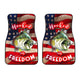 Fishing Hooked Freedom - Universal Front and Back Car Mats Gift (Set of 2 or 4)