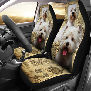 West Highland White Terrier Dog Car Seat Covers (Set of 2)
