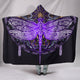Purple Dragonfly Mandala Hooded Blanket