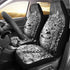 White Leopard Car Seat Covers - Set of 2 Front Seat Covers Protection Decoration