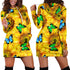 Sunflower Butterfly Hoodie Dress