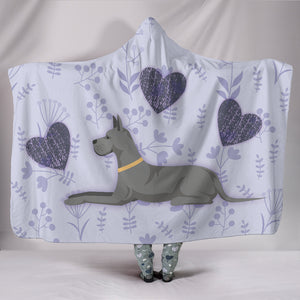 Great Dane Cozy Warm Hooded Sherpa And Microfiber Blanket With Hood
