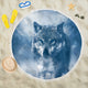 Blue Eyed Wolf Beach Blanket Camping Picnic Portable Outdoor Blanket