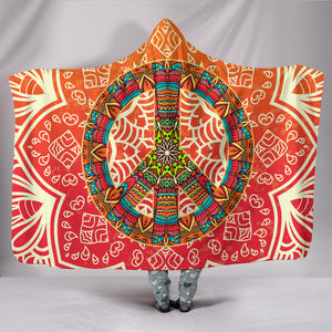 Peace Mandala Hooded Blanket