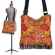 Wild Orange Red Paisley Boho Crossbody Bag, Travel Bag