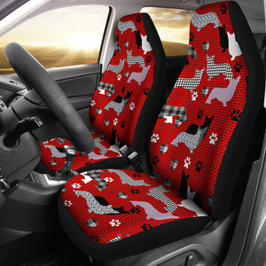 Dogs Red Car Seat Covers (Set of 2)