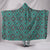 Boho Seamless Blue Pattern Hooded Blanket