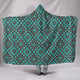 Boho Seamless Blue Pattern Hooded Blanket