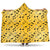 Yellow Music Notes Hooded Blanket Cosy Style