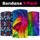 Mix Bandana Rainbow Colored - 3 Pack - Mask