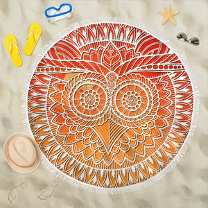 Mandala BOHO Owl Camping Picnic Portable Outdoor Beach Blanket