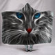 Electric Cat Cozy Warm Hooded Sherpa And Microfiber Blanket With Hood