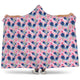 Watercolour Floral on Blue - Hooded Blankets