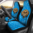 Dachshund Dog Face Blue Car Seat Covers