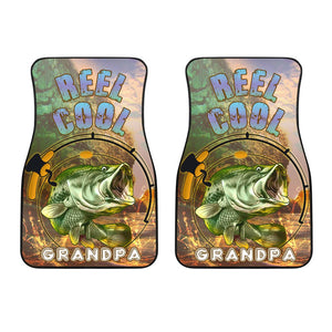 Personalized Grandpa Fishing - Front and Back Car Mats Gift (Set of 2 or 4)